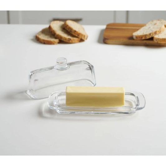Glass Butter Dish with Lid