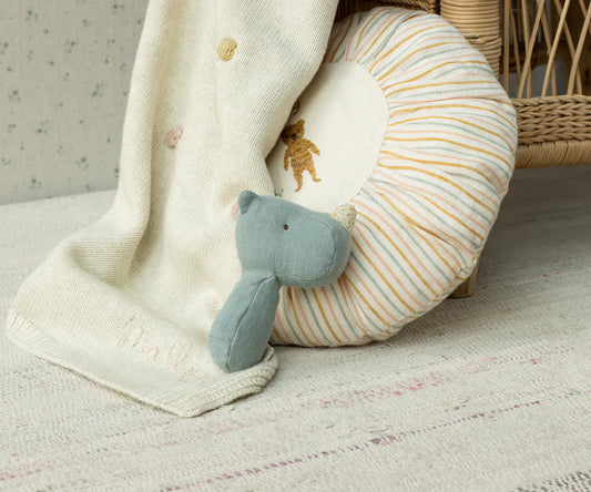 Rhino Rattle - Dusty Blue