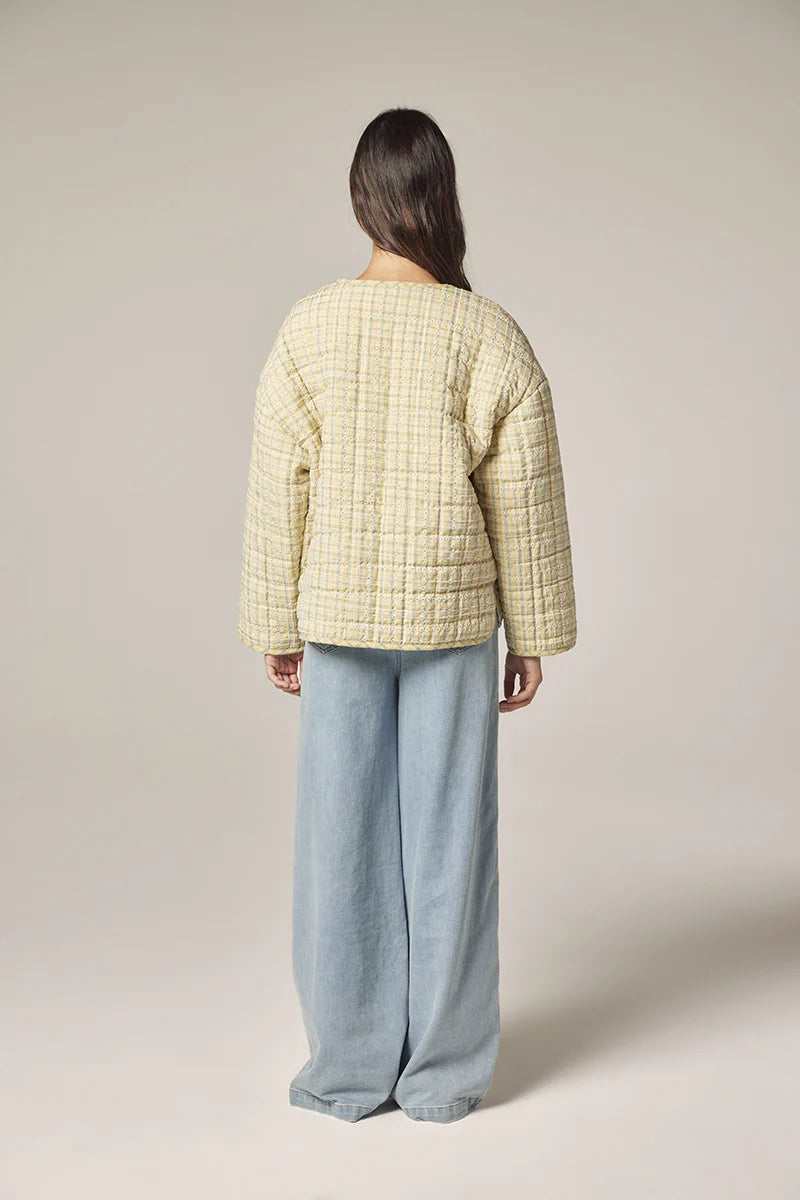 Eyelet Reversible Quilted Jacket