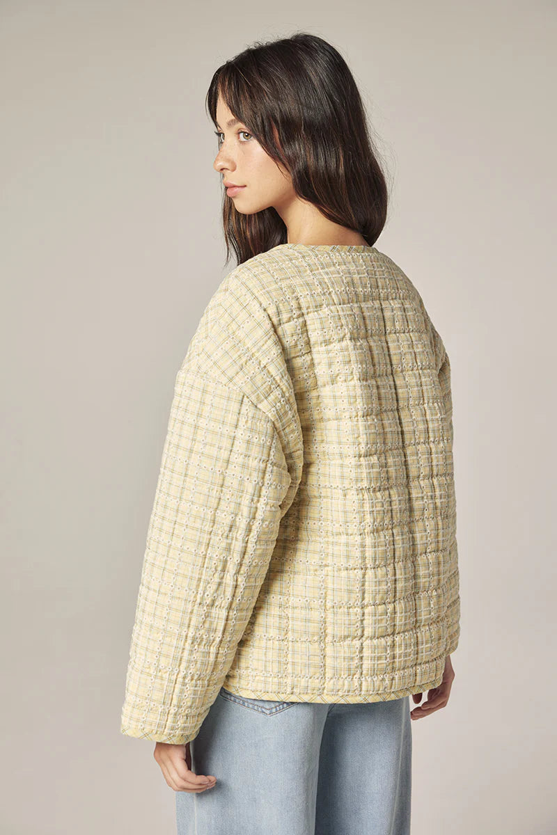 Eyelet Reversible Quilted Jacket