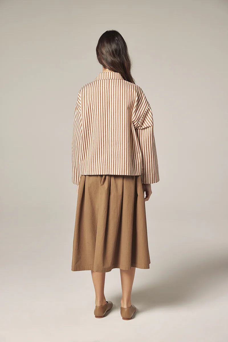 Striped Jacket Brown