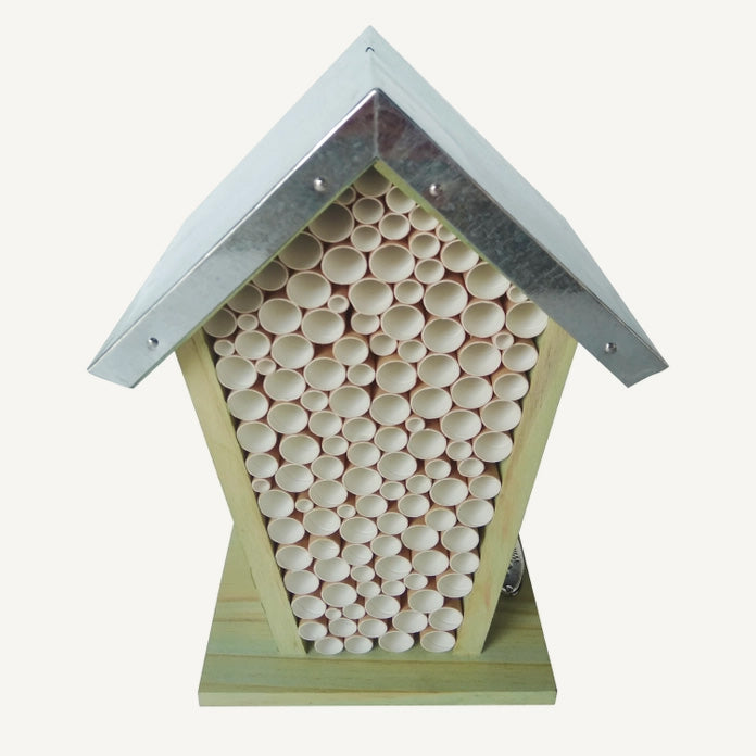 Bee House with Paper Straws