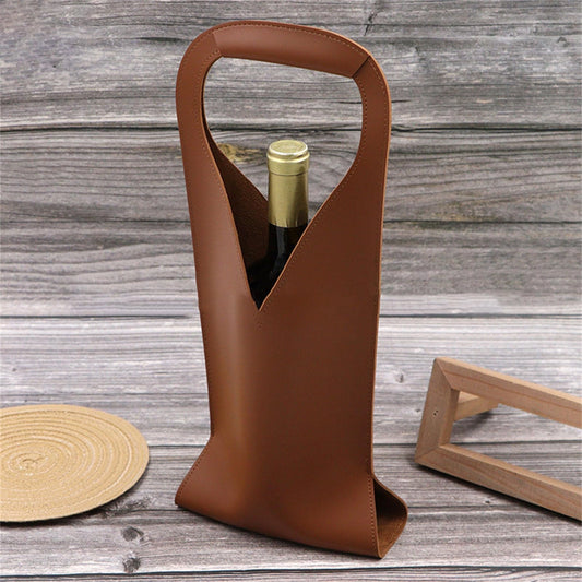 Leather Wine and Liquor Tote