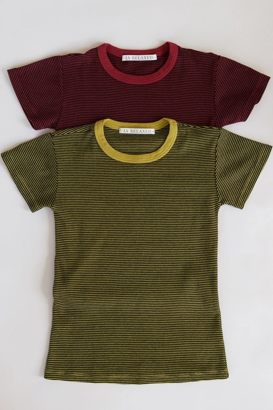 Striped Ringer Tee - Brick