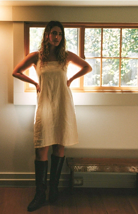 Jardin Linen Dress - Cream