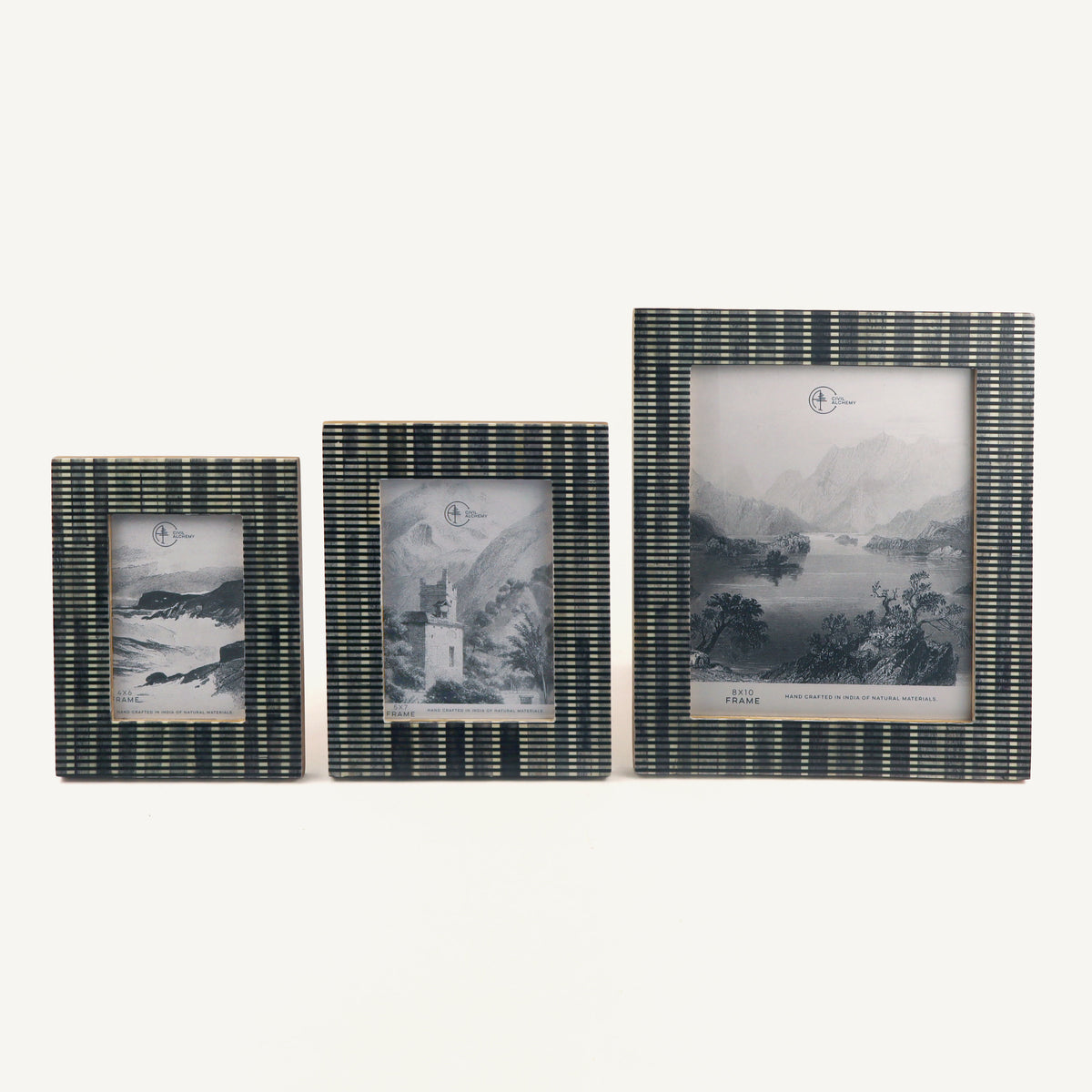 Black Bone Lined Frames