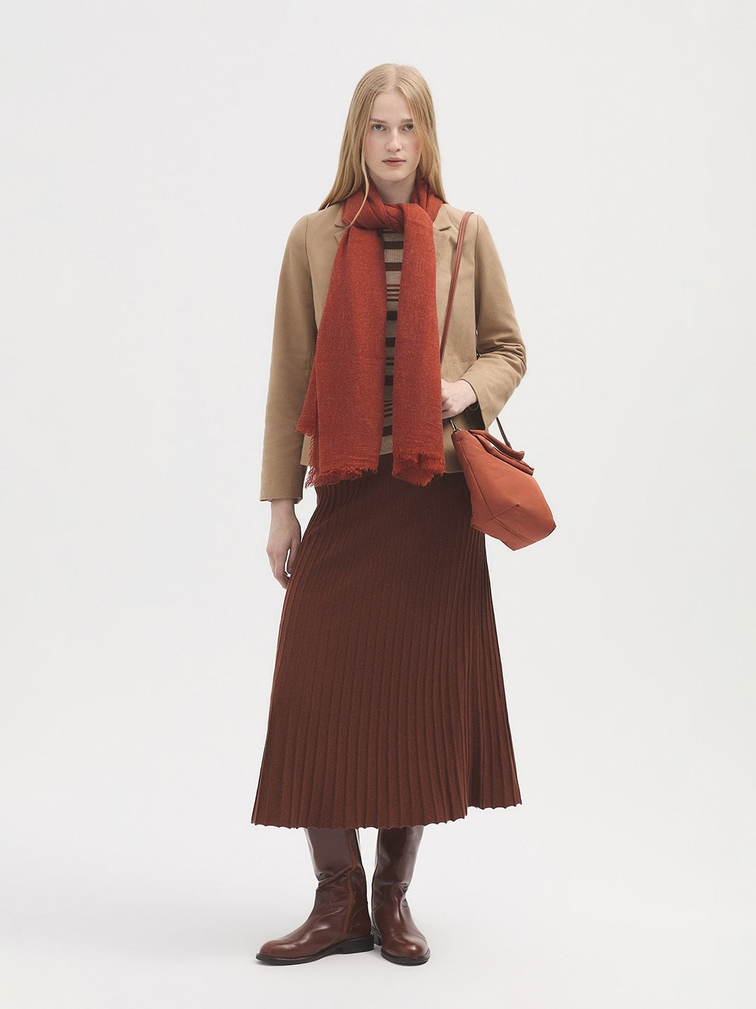 Beige Stretch Velvet Cord Blazer