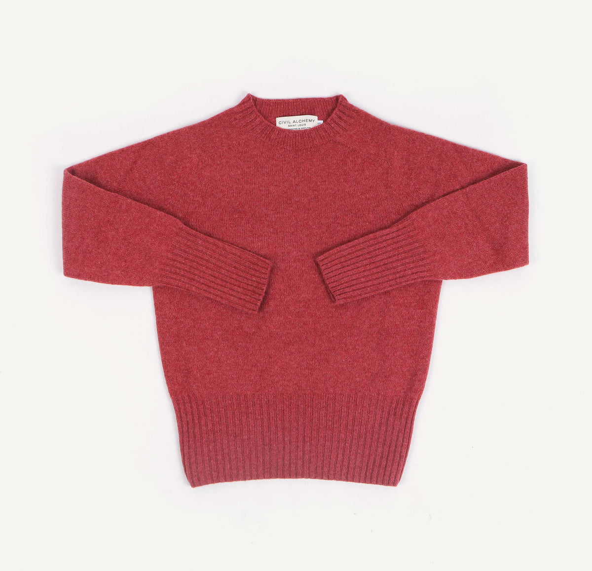 Crew Neck Deep Ribs - Cinder