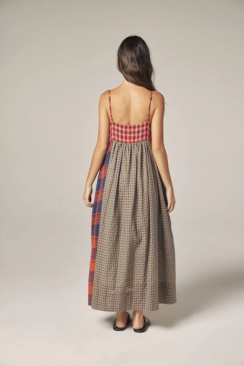 Contrast Midi Dress - Multi