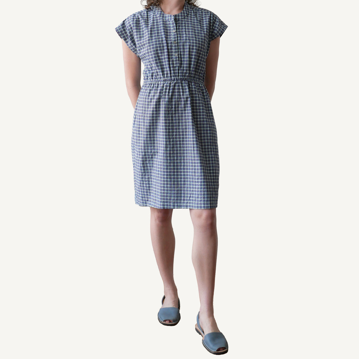 CA Everyday Dress - Navy Plaid