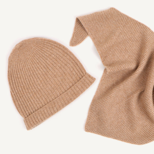 CA Cashmere Beanie - Fawn