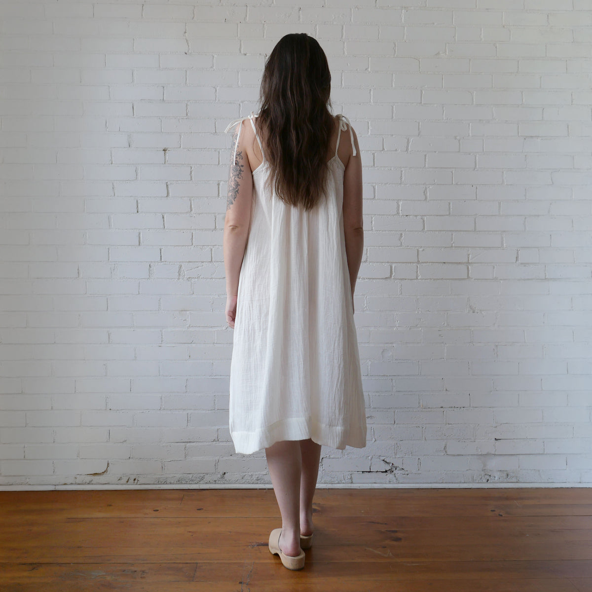 CA Flow Dress - White Gauze