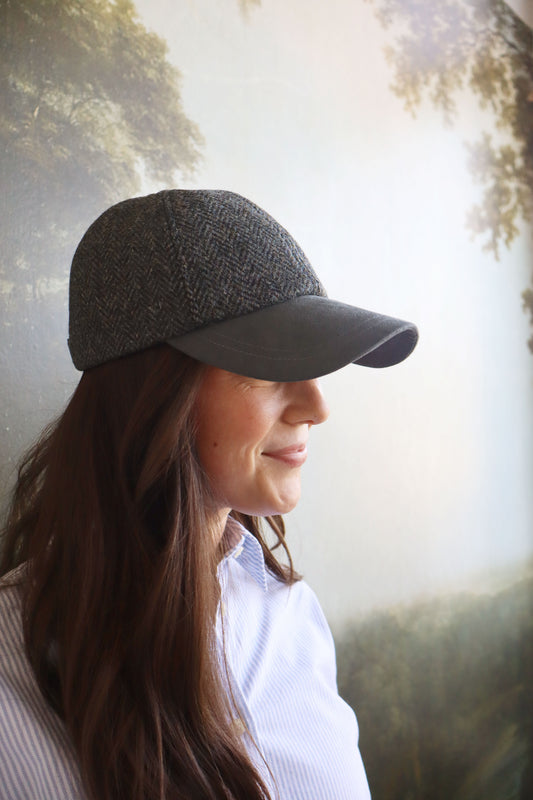 Harris Tweed Baseball Cap - Dark Navy