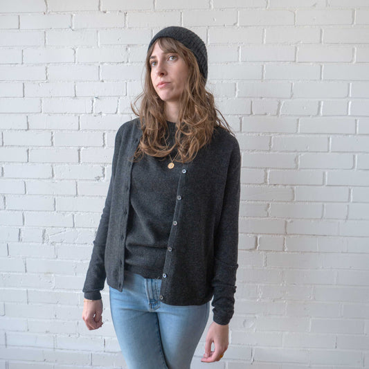 CA Cashmere Beanie - Charcoal