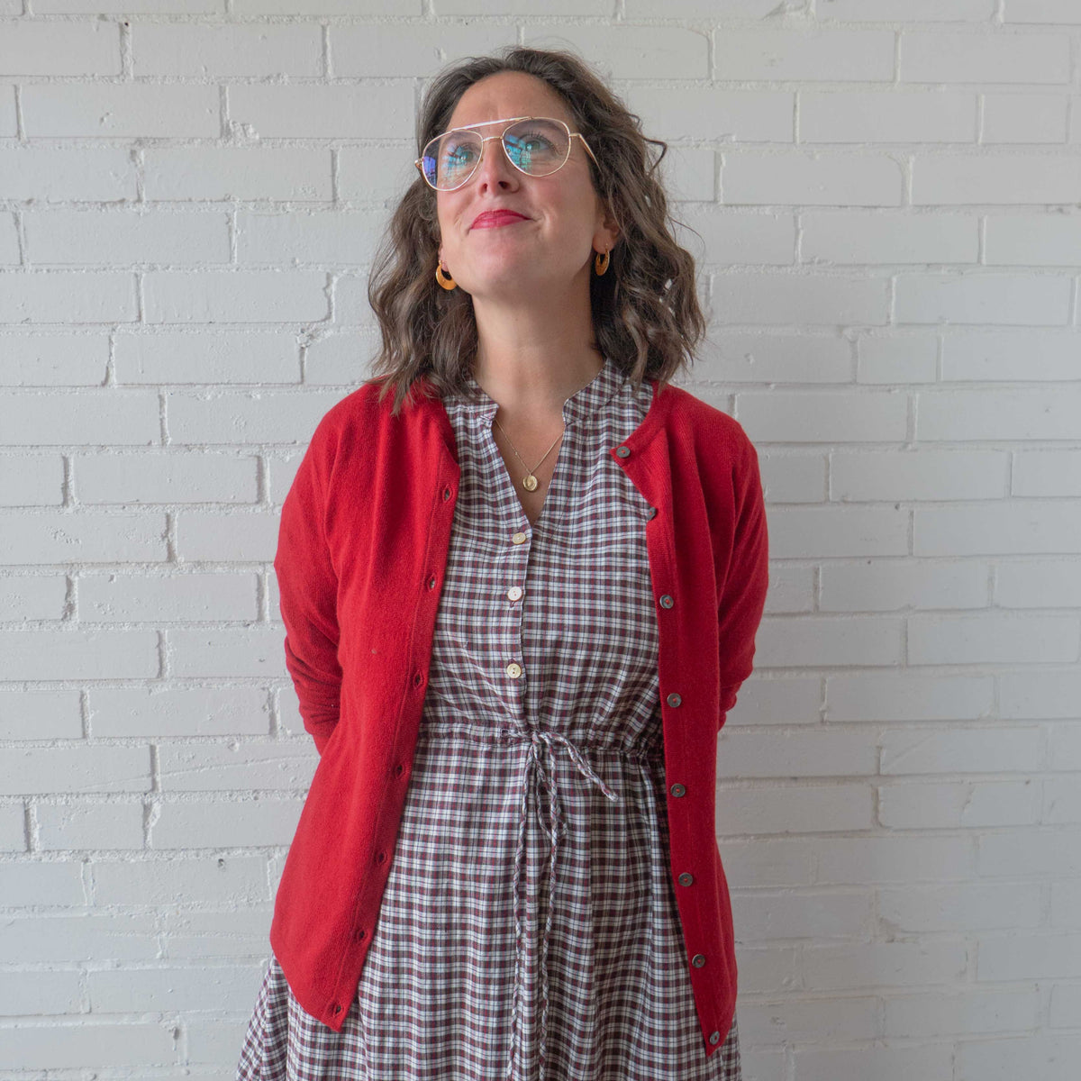 CA Cashmere Cardigan - Garnet