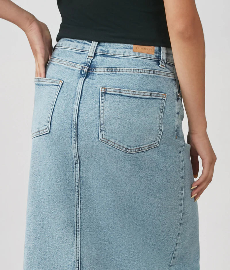 Halston Denim Skirt - Raw