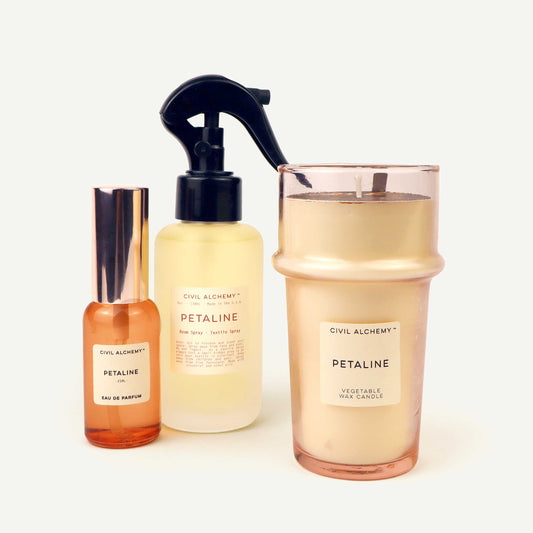 Three beauty products from Civil Alchemy on a white background