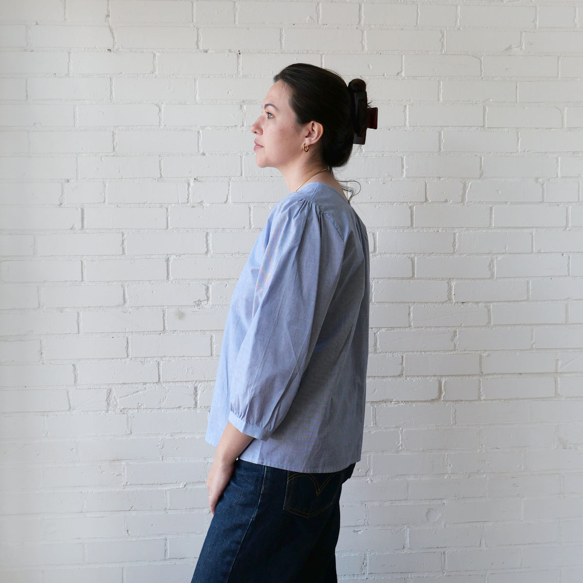 CA Poet Shirt - Navy Weave