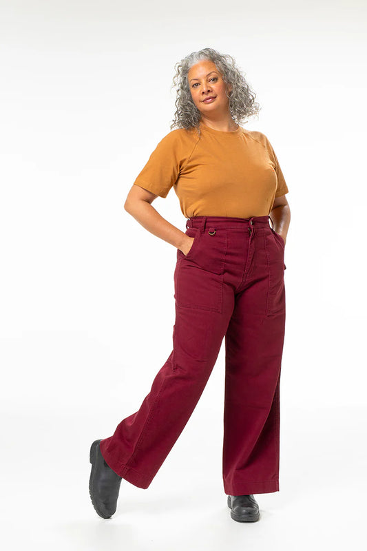 Construction Pant - Burgundy