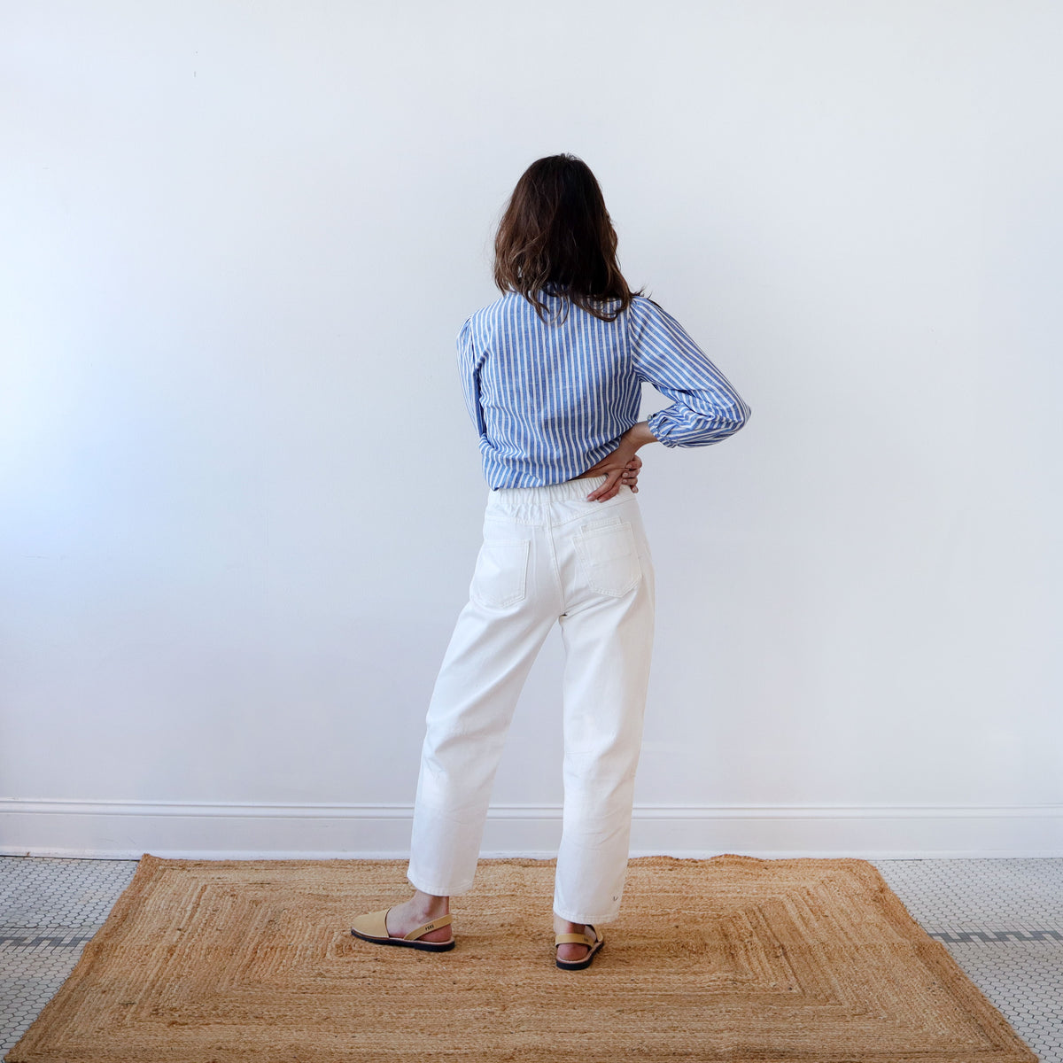 CA Everyday Blouse - Blue Stripe