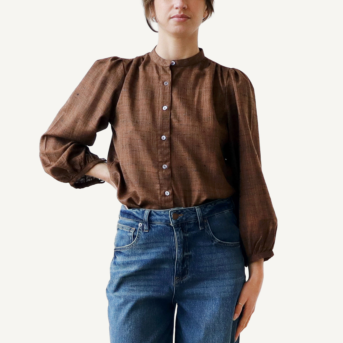CA Everyday Blouse - Chocolate Silk
