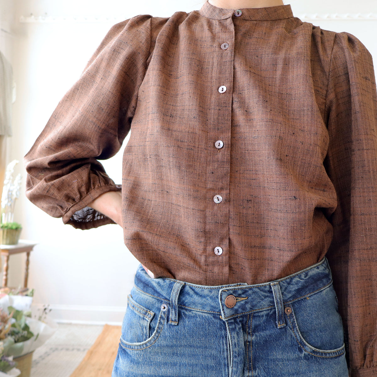 CA Everyday Blouse - Chocolate Silk