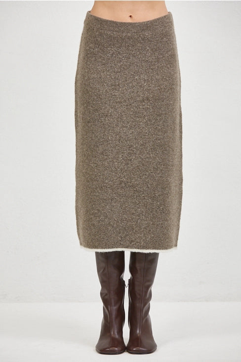 Knit Midi Skirt - Mocha