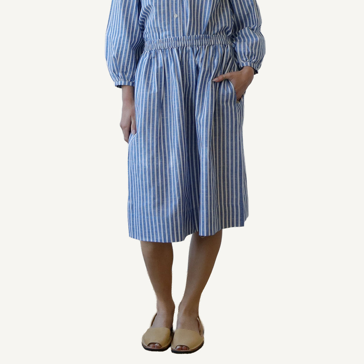 CA Everyday Skirt - Blue Stripe