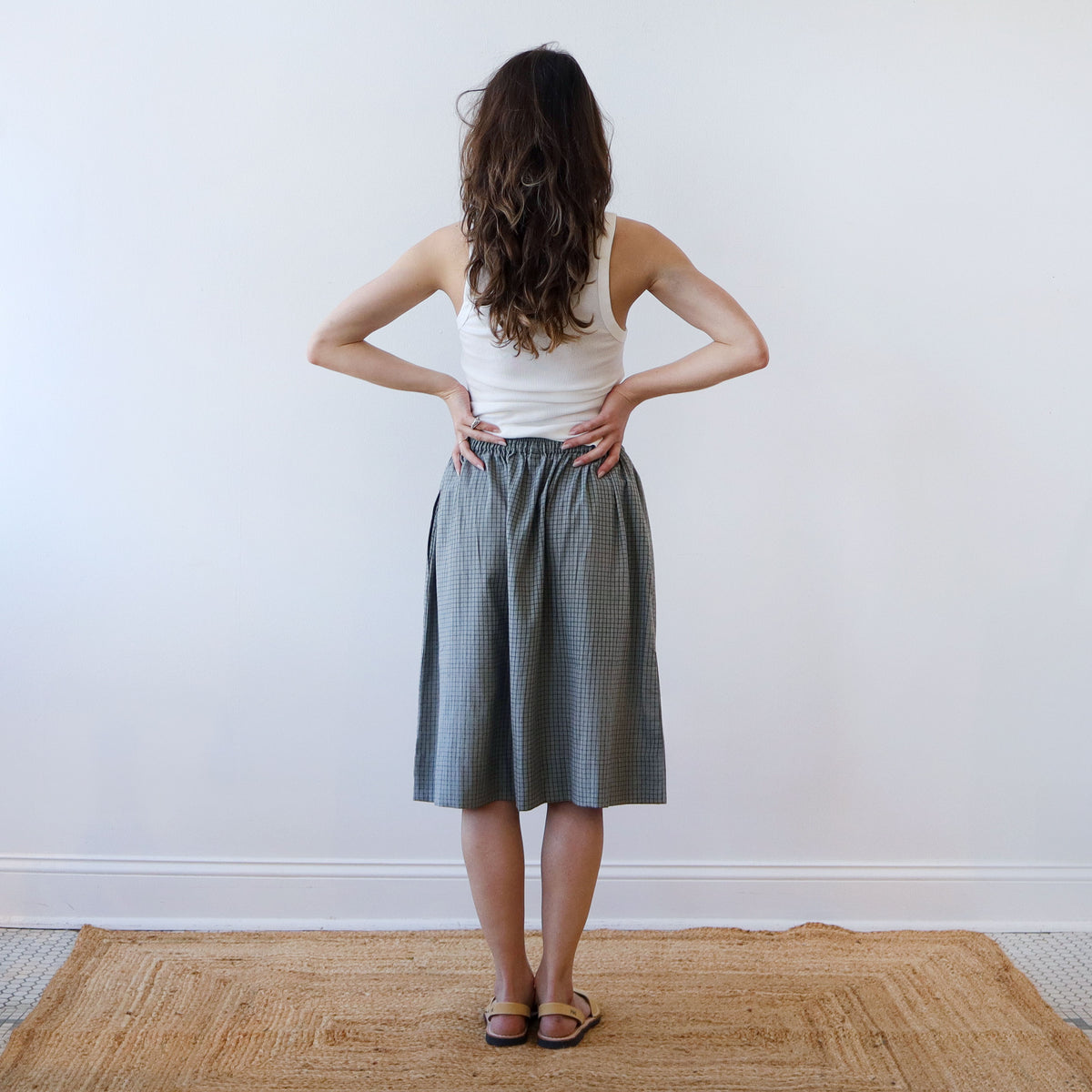 CA Everyday Skirt - Moss Plaid