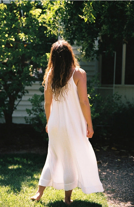 Organic Gauze Dress - Ivory