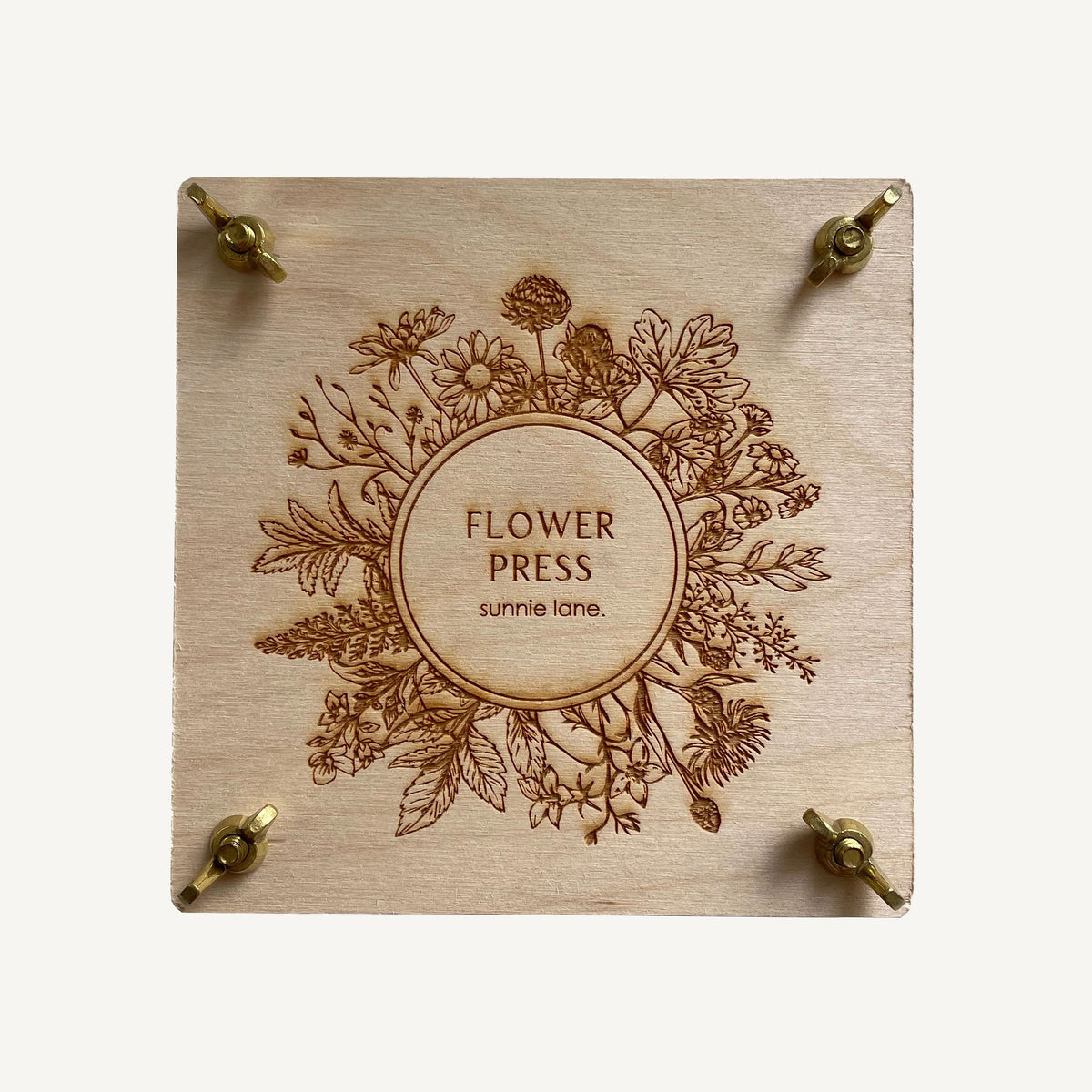 Flower Press Kit Natural Brown