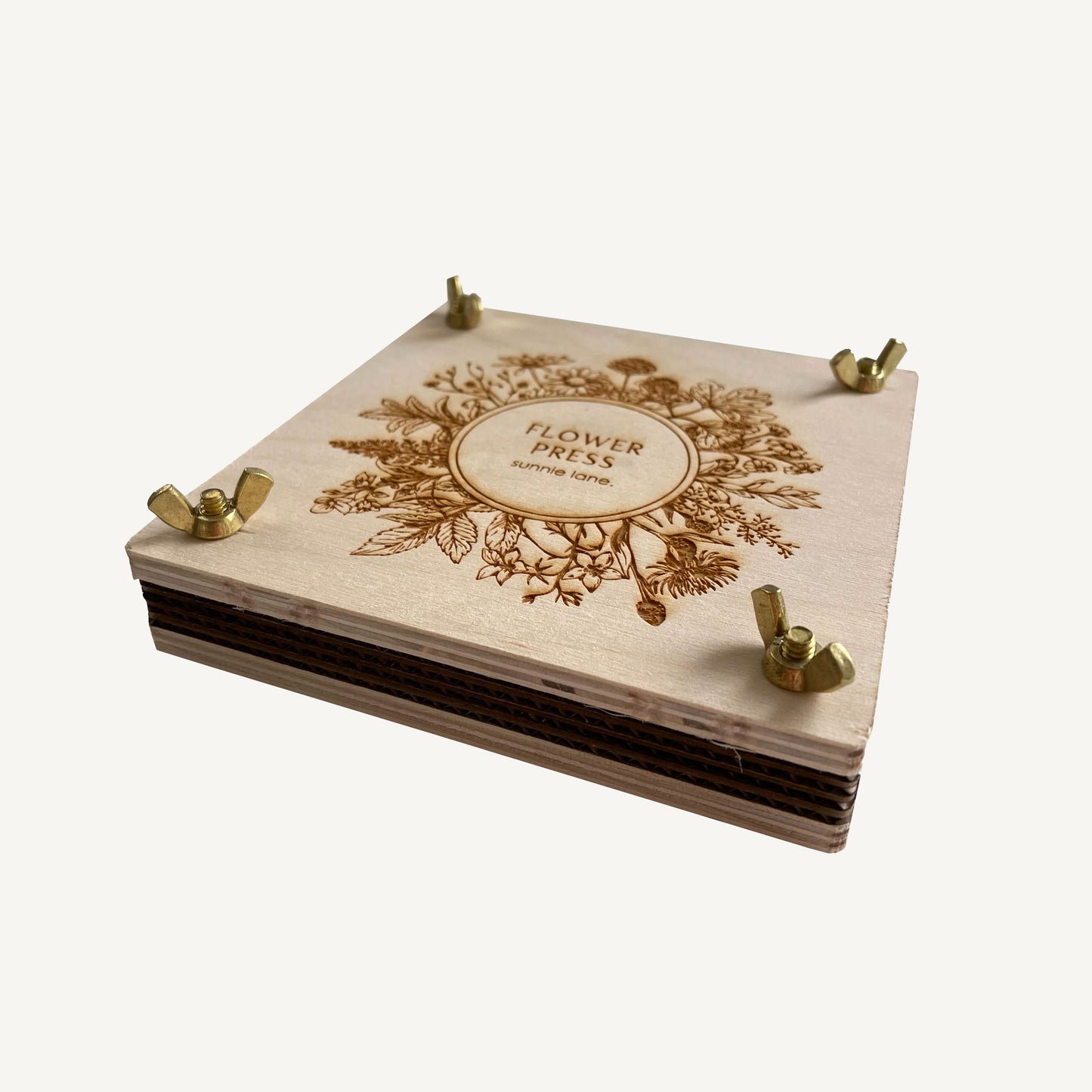 Flower Press Kit Natural Brown