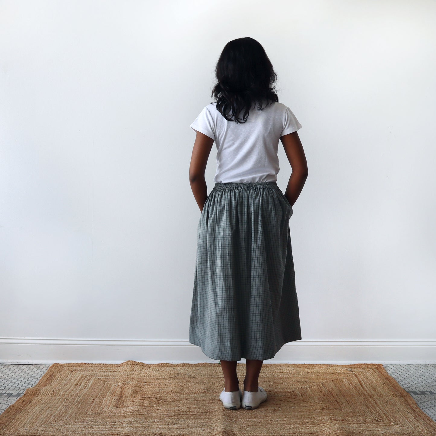 CA Grace Skirt - Moss Plaid