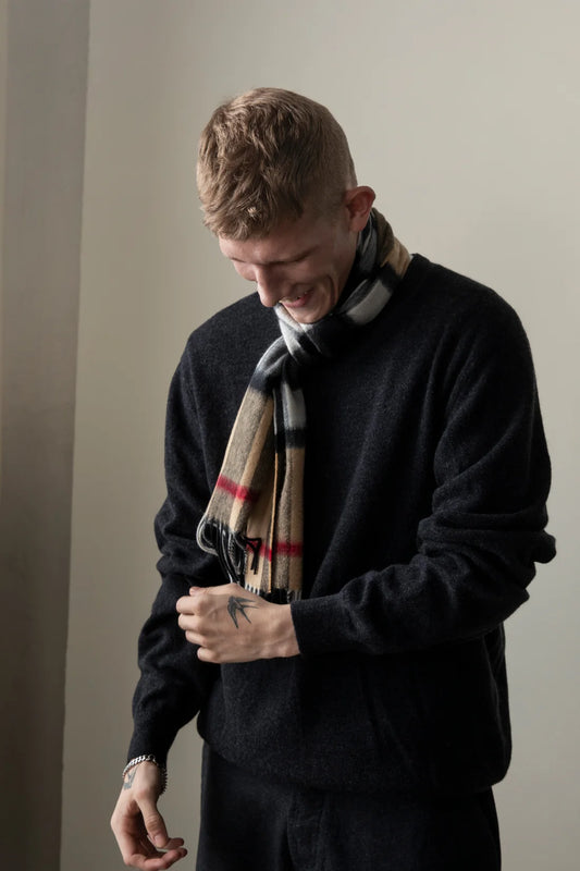 Cashmere Scarf - Exploded Camel Thompson