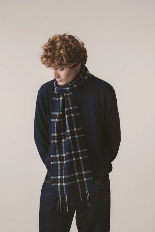 Lambswool Scarf - Navy Scotty Thompson