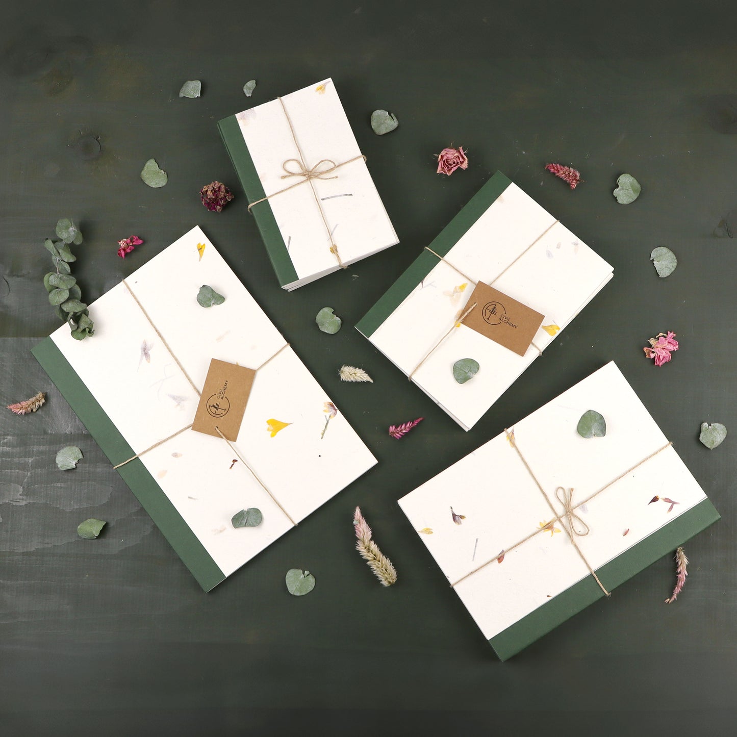 Small Flower Lokta Paper Journal - Set of 5