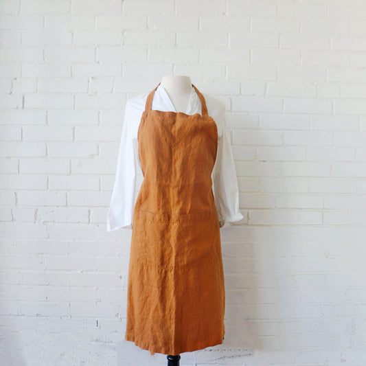 Linen Daily Apron - Hazelnut