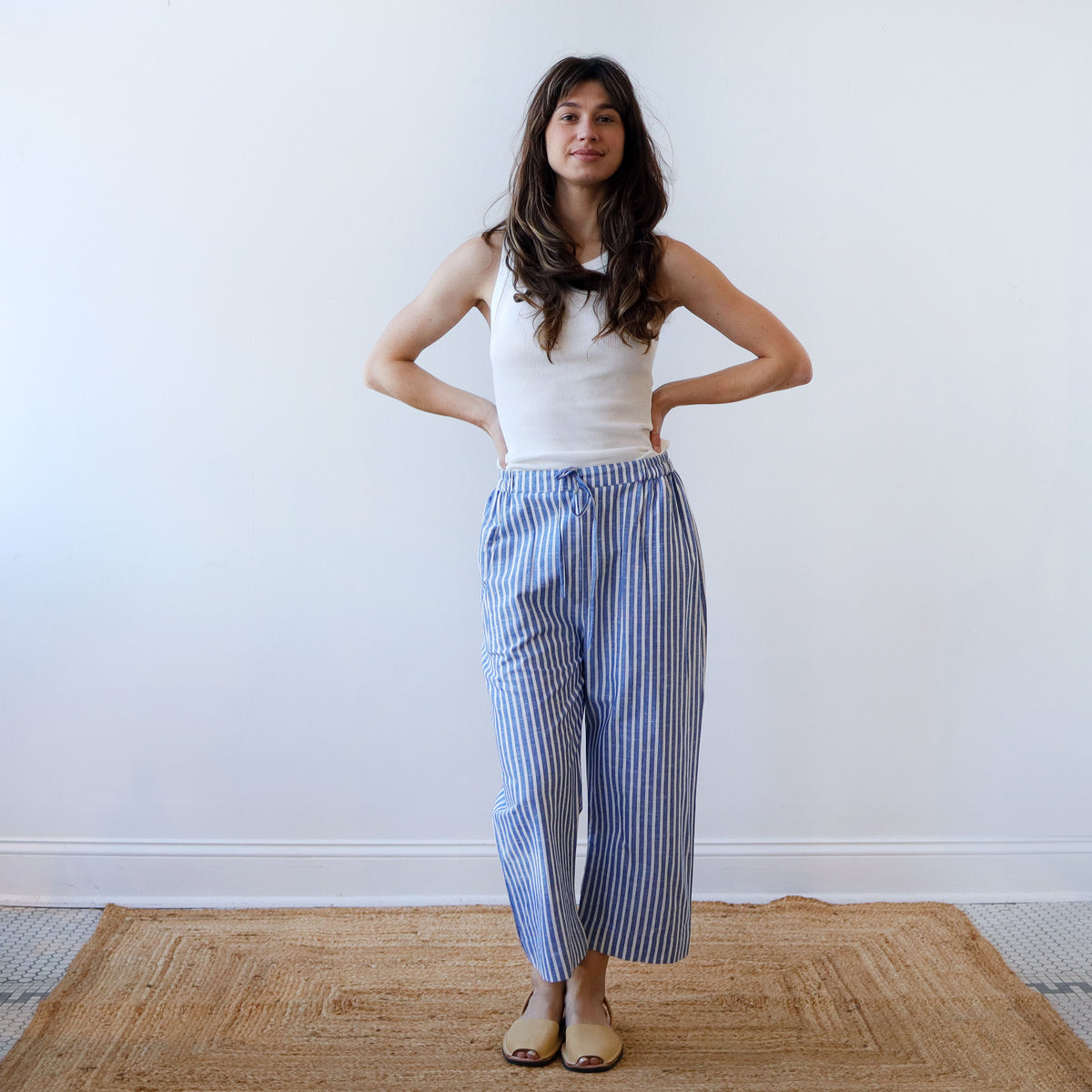 CA Pull On Pant - Blue Stripe