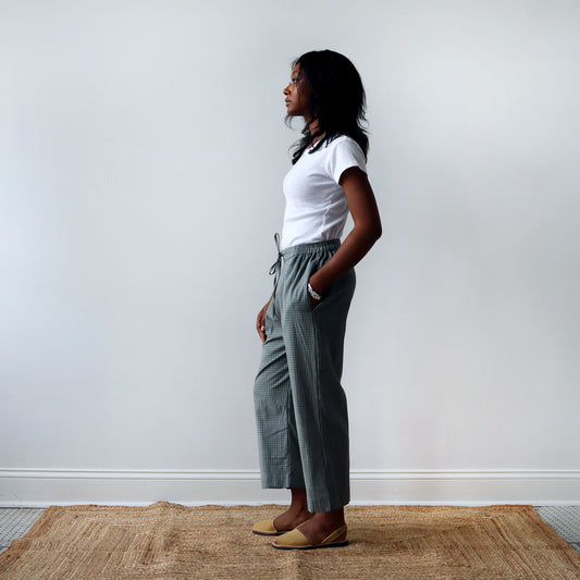 CA Pull On Pant - Moss Plaid