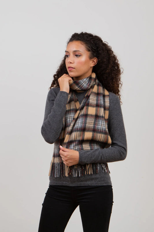 Lambswool Scarf - Official Camel Stewart