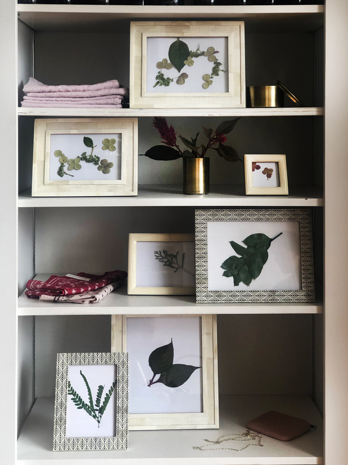 Bone Beadboard Picture Frames