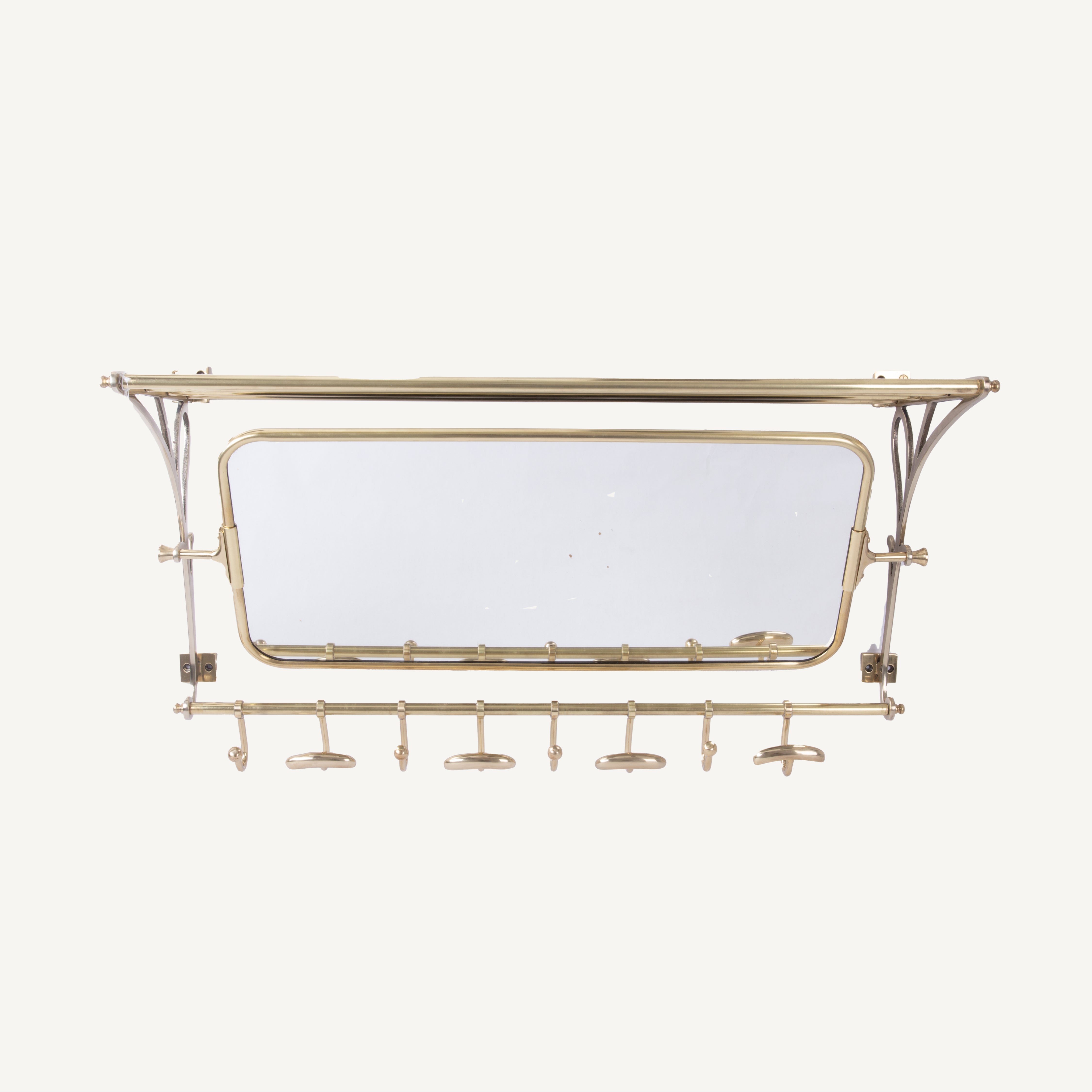 Wall Mount Brass Rack with Mirror – Civil Alchemy St. Louis
