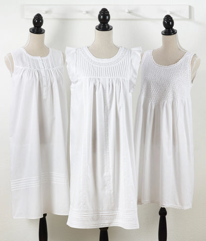 Embroidered Nightgown Ruffled