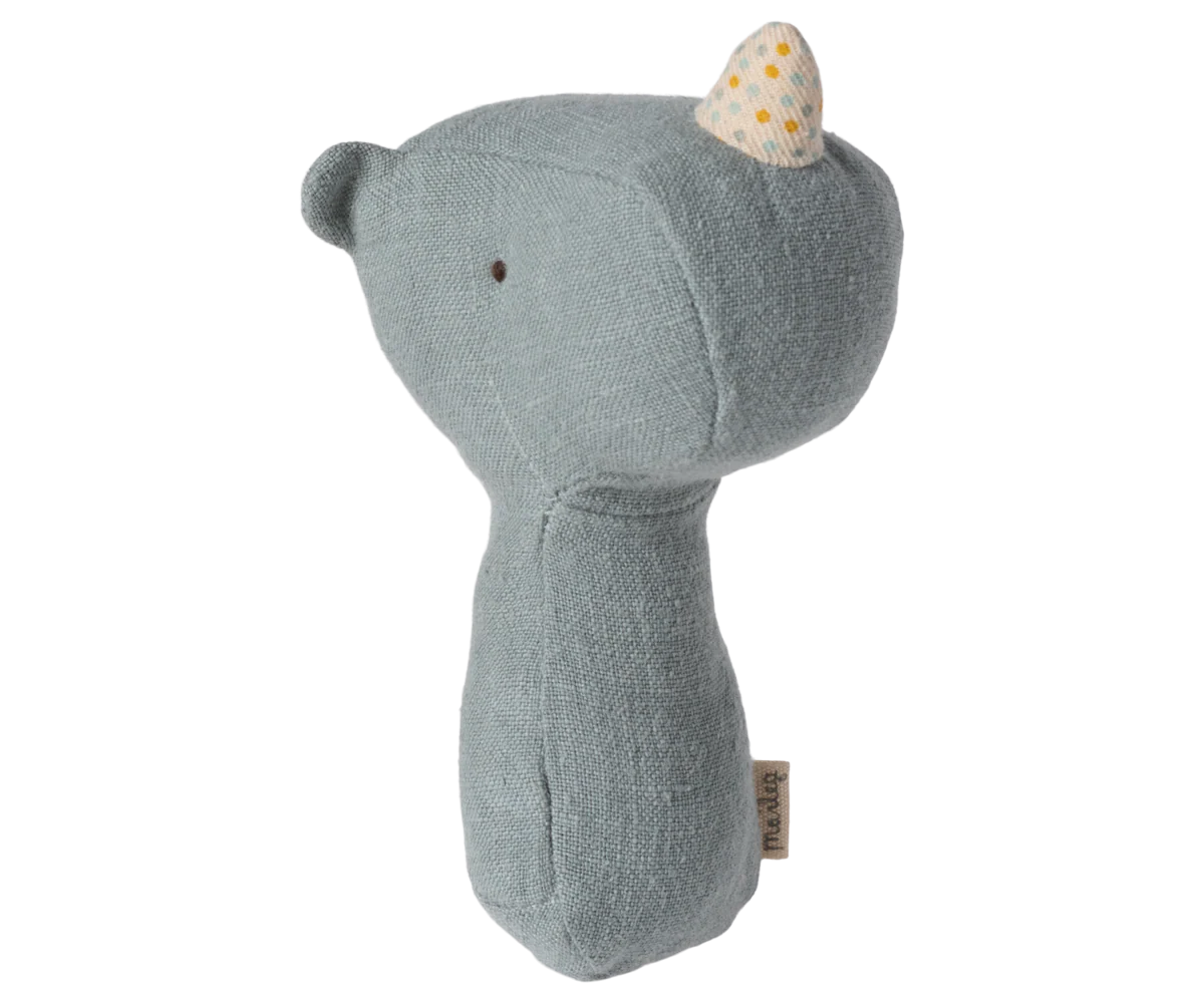 Rhino Rattle - Dusty Blue