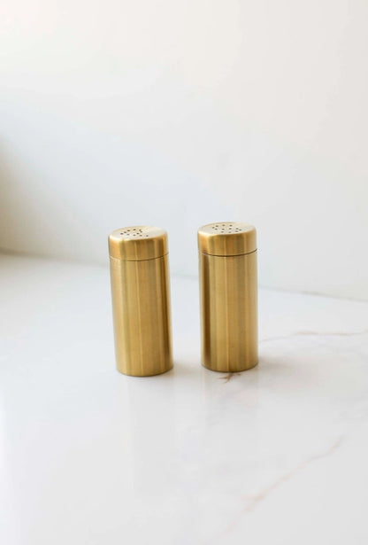 Brass Salt and Pepper Shaker Set