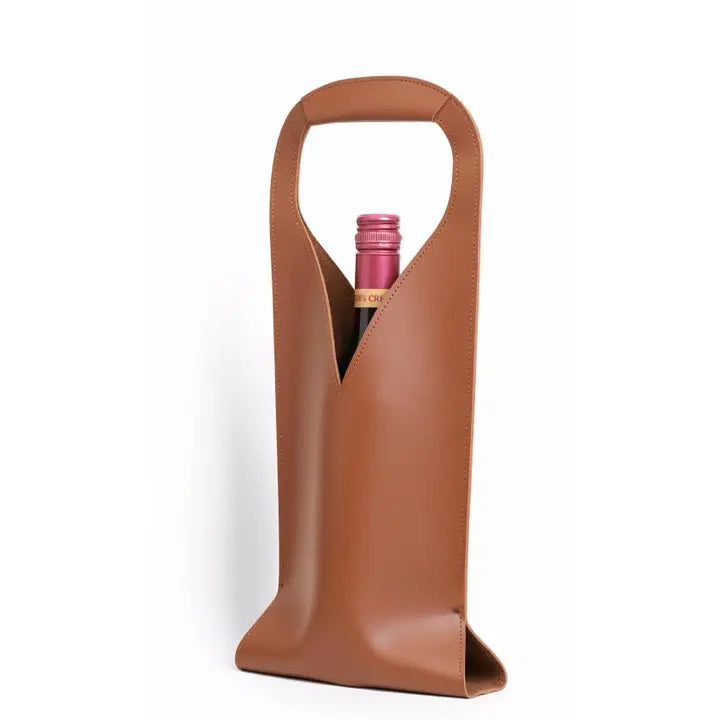 Leather Wine and Liquor Tote