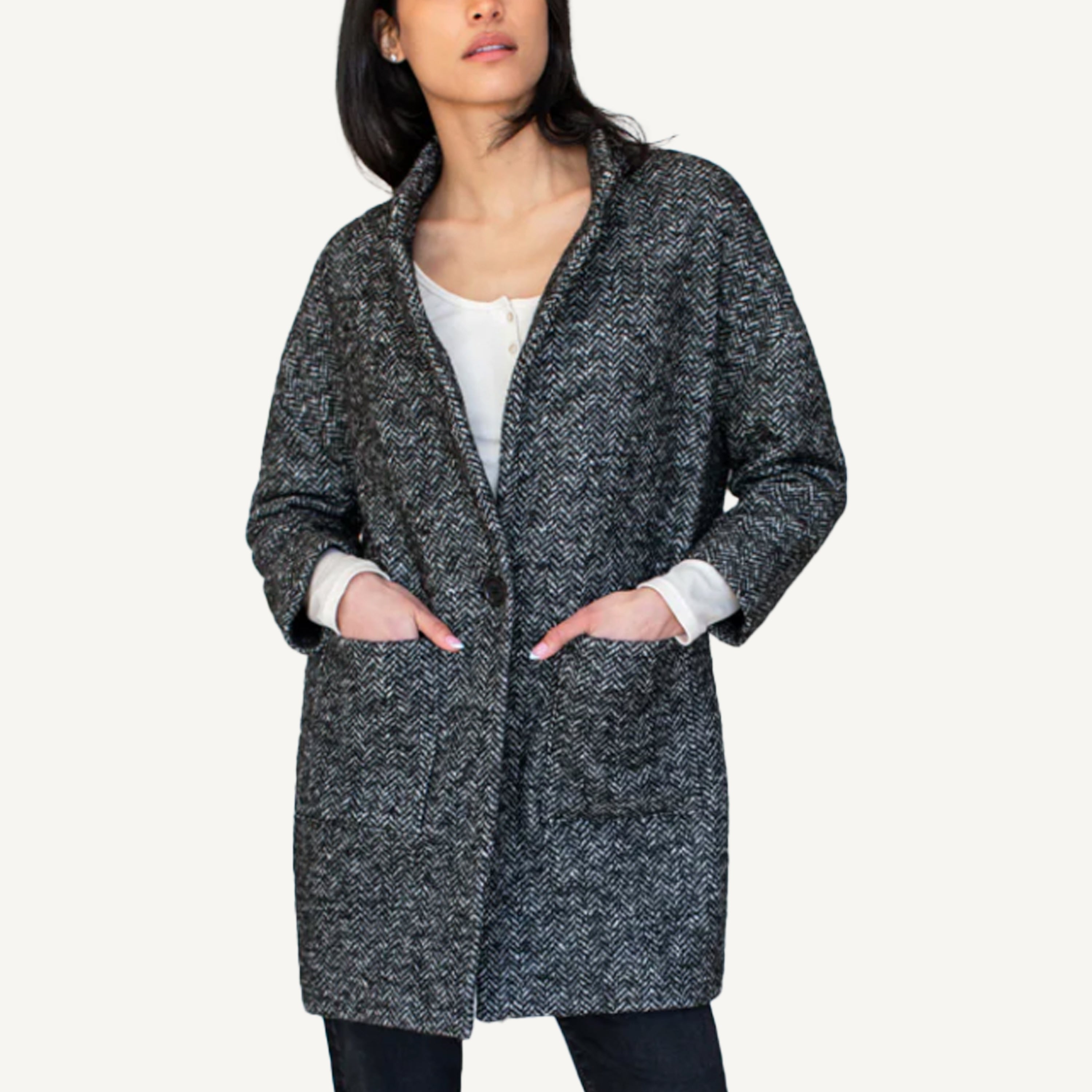 Herringbone best sale car coat