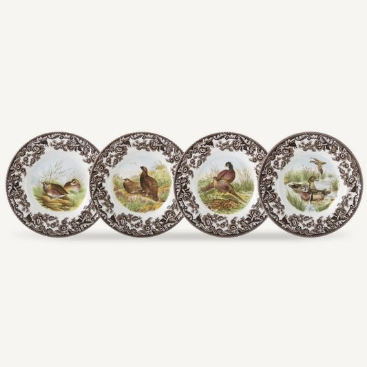 Woodland Bird Canape Plates Set 4