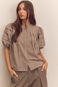 Puff Pintuck Sleeve Blouse