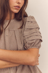 Puff Pintuck Sleeve Blouse